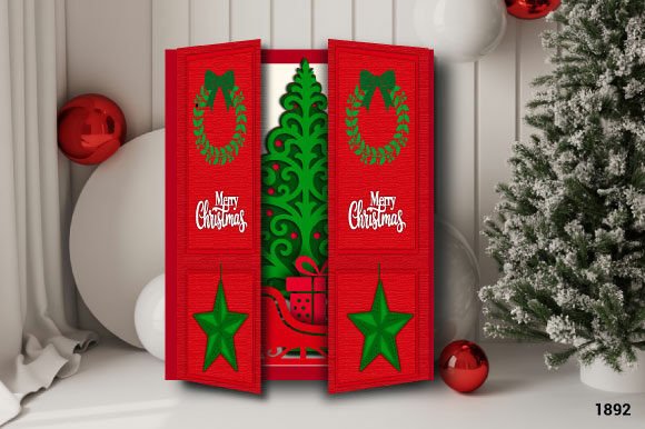 3D SVG Christmas Door Step Card Review for Real-World Crafting