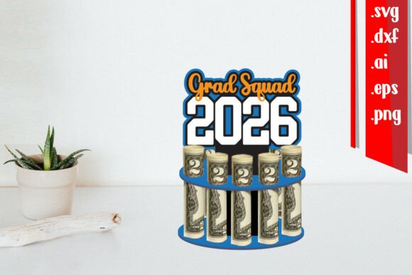 3D SVG Graduation Money Cake Design for Creative Campaigns