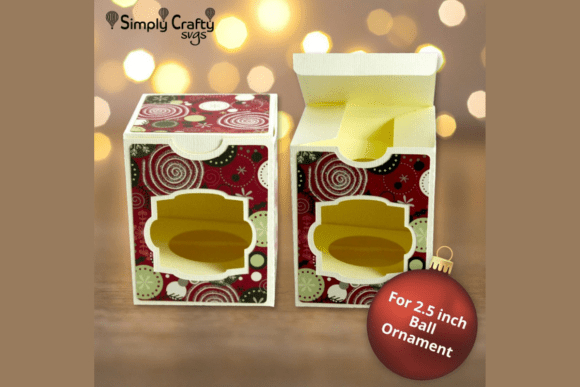 3D SVG Round Ball Ornament Box for Christmas Branding