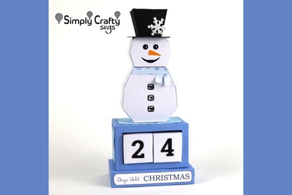 3D SVG Snowman Countdown for Christmas Content