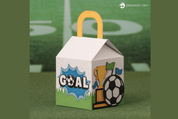3D SVG Soccer Treat Box: A Sporty Graphic Design Asset for Local Branding