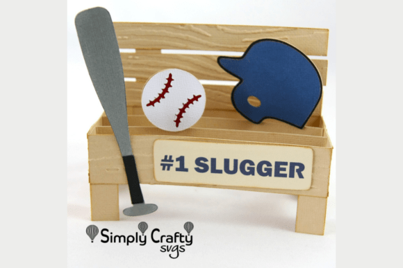 Baseball Bench Box Card SVG: A 3D Sports Graphic for Local Branding