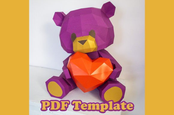 Bear with a Heart PDF Papercraft Review: Real-World Embroidery Use