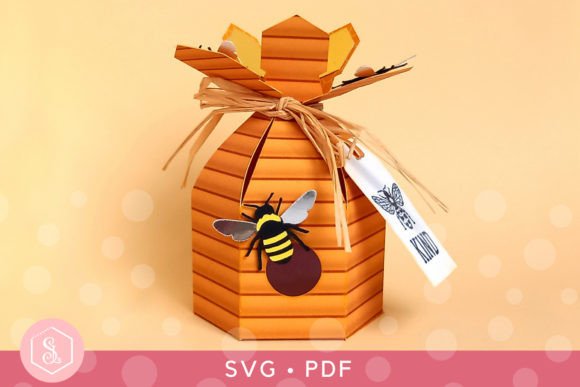 Bee Hive Favour Box SVG PDF Templates Review