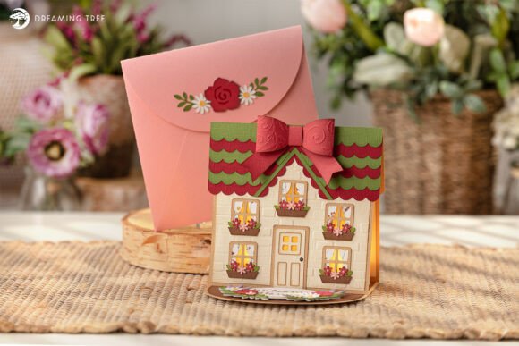 Cozy Cottage Card SVG: A 3D SVG for Spring Branding
