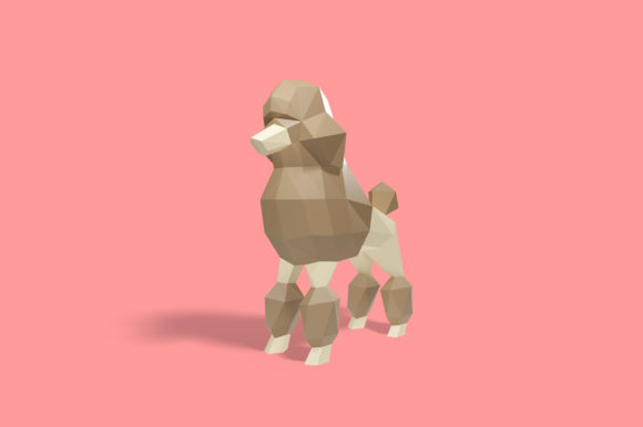 DIY Papercraft Poodle Puppy Model – A 3D SVG Asset for Creative Projects