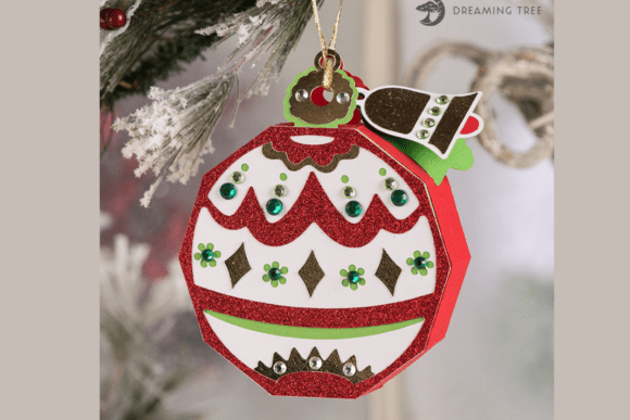 Festive Hinged Gift Box SVG for Christmas 3D SVG Projects