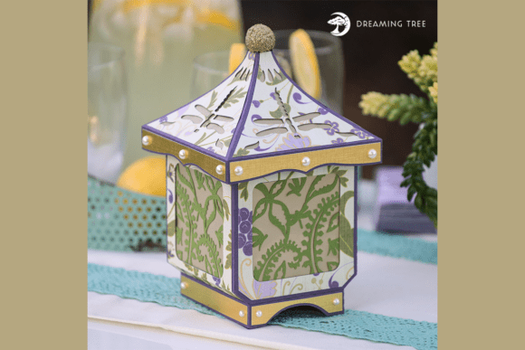 Fire and Dragonfly Lantern SVG for 3D Objects