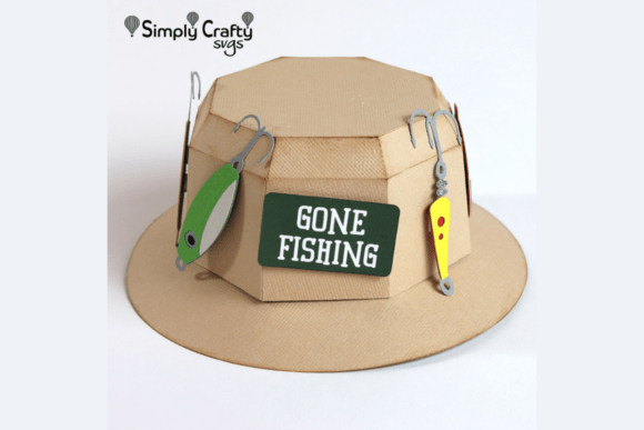 Fishing Hat Box SVG for Father S Day and 3D Branding