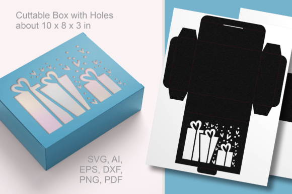 Gifts N Hearts Rectangular Window Box – A 3D SVG Gift Box Asset for Creative Sellers