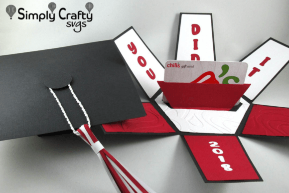 Graduation Explosion Box SVG for 3D SVG and Pop-Up Cards