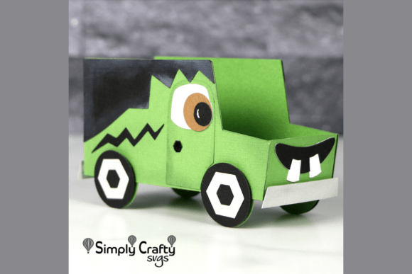 Halloween Monster Car Treat Box SVG: A Playful 3D Design for Creative Sellers