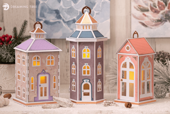 Lantern Lane SVG Bundle for 3D SVG Centerpieces