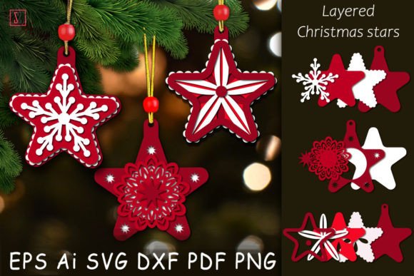 Layered Christmas Star Cut Files: A 3D SVG Review for Sellers
