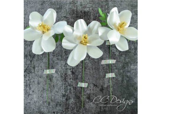 Magnolia Paper Flower Templates: A 3D SVG Design Asset for Creative Content