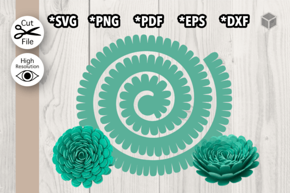 Multi-petal Roll Up Succulent: A 3D SVG Paper Flower for Editorial and Web Design