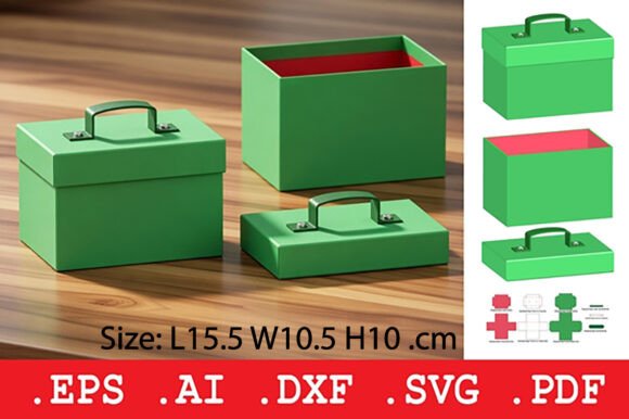 Rigid Two-Piece Box with Handle Embroidery Design Review