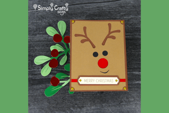 Rudolph Reindeer Card SVG for 3D SVG Christmas Branding