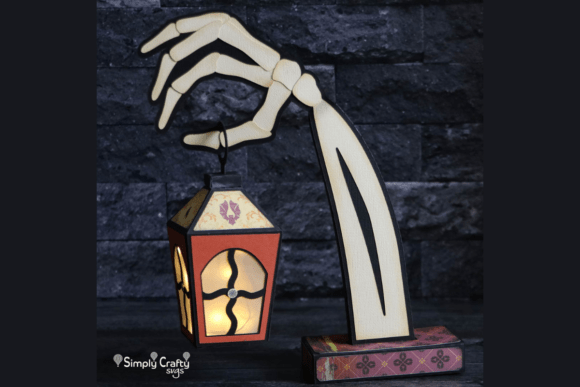 Skeleton Hand Lantern 3D SVG for Halloween Designs