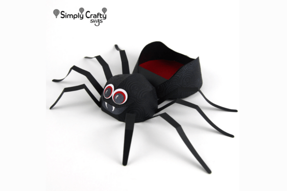 Spider Candy Box SVG: A Spooky 3D Design for Halloween Content