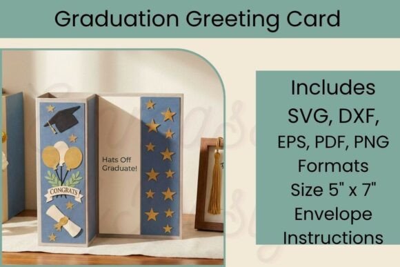 Square Column Graduation Card: A 3D SVG Review