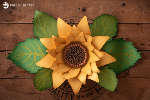 Sunflower Decor SVG: A 3D Graphic Design Asset for Local Business Branding