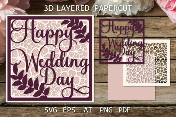 Wedding Card SVG: A Layered Paper Cut Design Review